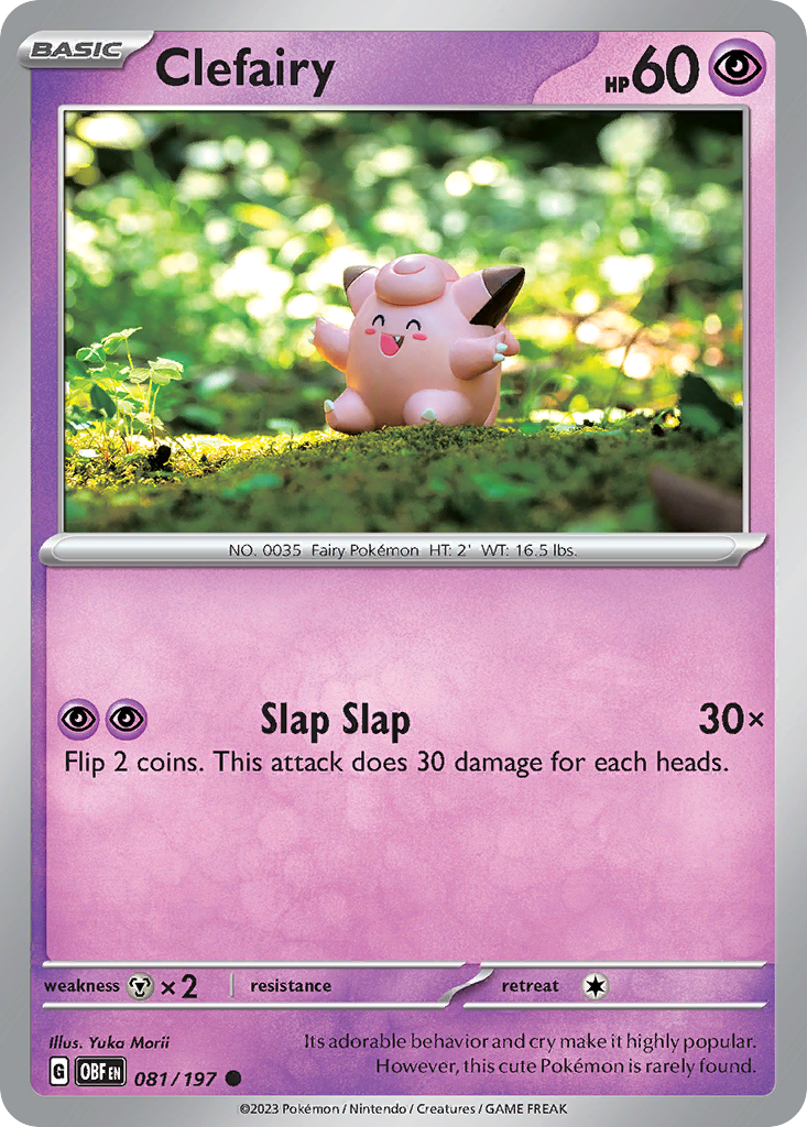 Clefairy 81/197 Common | Obsidian Flames | Pokemon Card