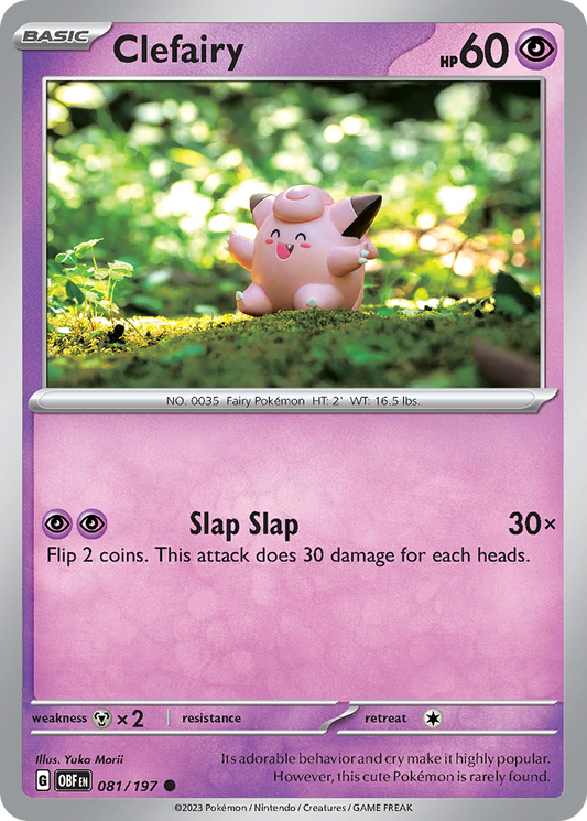 Clefairy 81/197 Common | Obsidian Flames | Pokemon Card