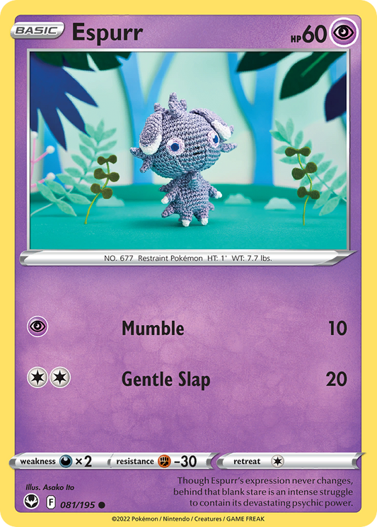 Espurr 81/195 Common | Silver Tempest | Pokemon Card