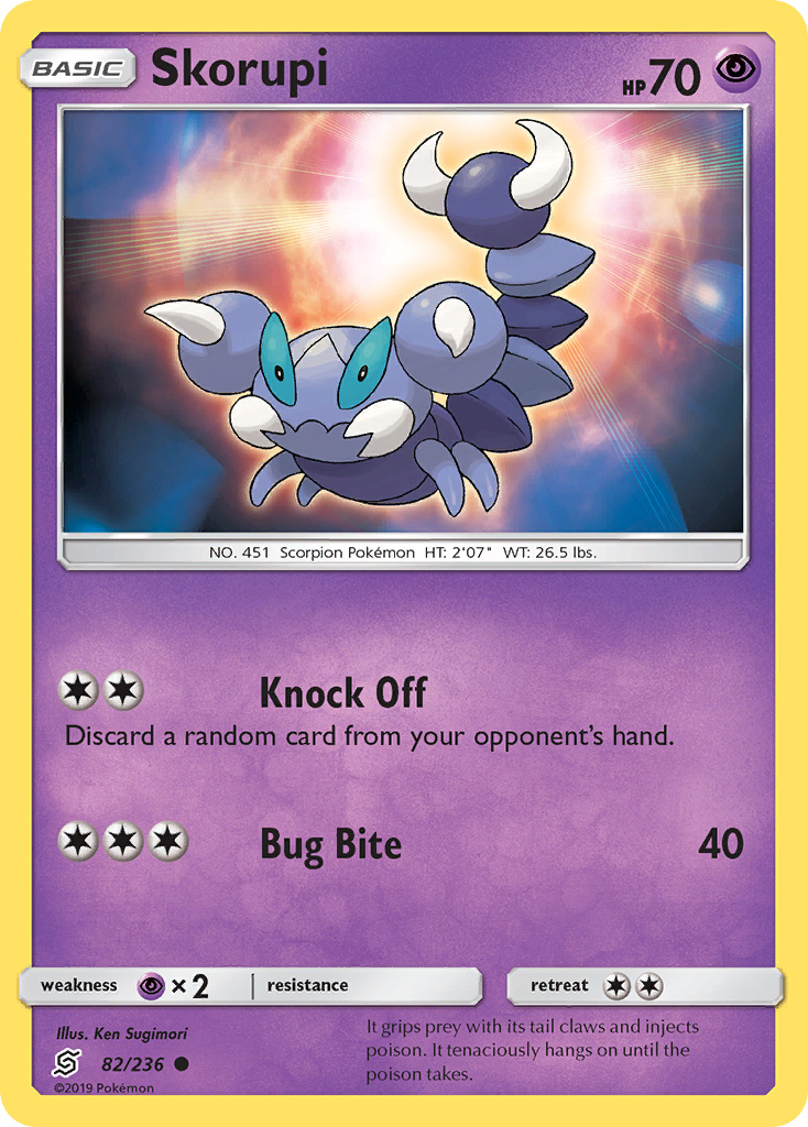 Skorupi 82/236 Common | Unified Minds | Pokemon Card