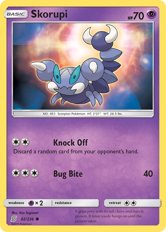 Skorupi 82/236 Common | Unified Minds | Pokemon Card