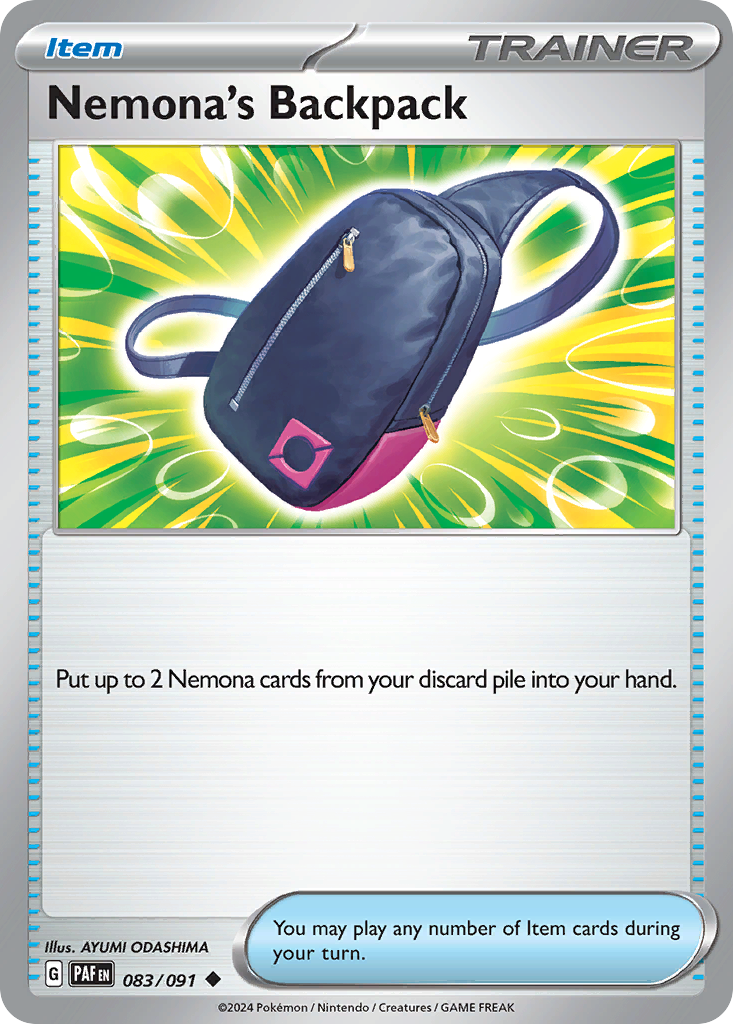 Nemona's Backpack 83/91 Uncommon | Paldean Fates | Pokemon Card