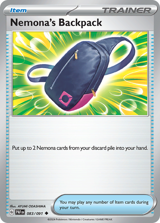 Nemona's Backpack 83/91 Uncommon | Paldean Fates | Pokemon Card