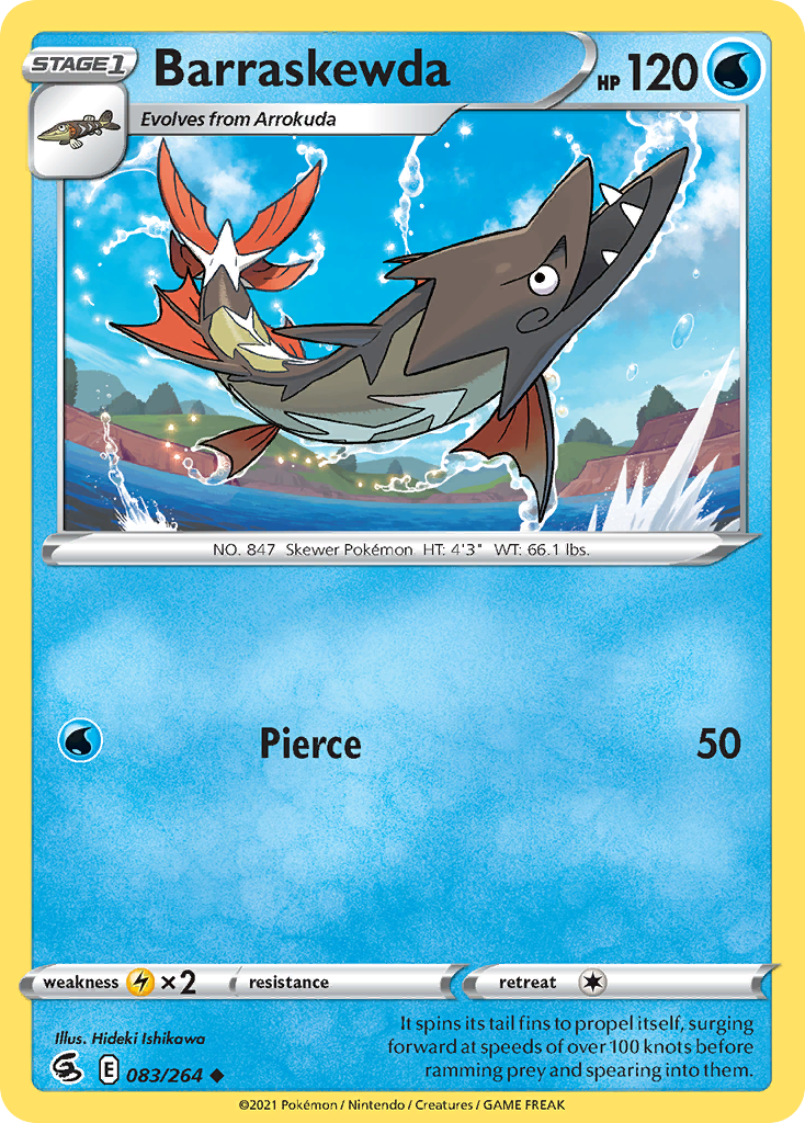 Barraskewda 83/264 Uncommon | Fusion Strike | Pokemon Card