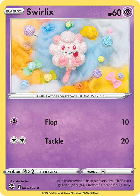 Swirlix 83/195 Common | Silver Tempest | Pokemon Card