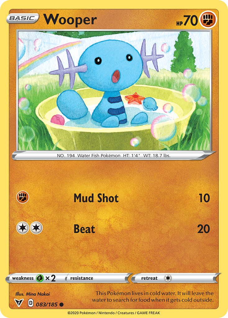 Wooper 83/185 Common | Vivid Voltage | Pokemon Card