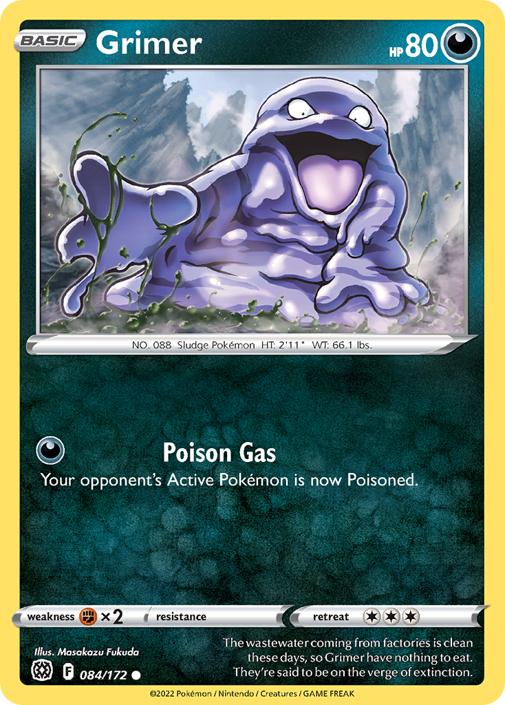 Grimer 84/172 Common | Brilliant Stars | Pokemon Card