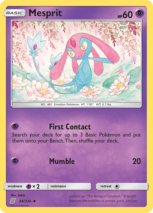 Mesprit 84/236 Uncommon | Unified Minds | Pokemon Card