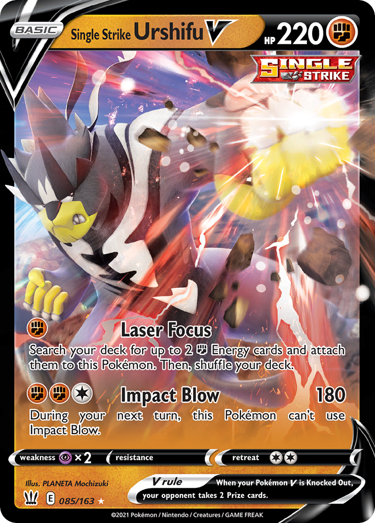 Single Strike Urshifu V 85/163 Rare Holo V | Battle Styles | Pokemon Card