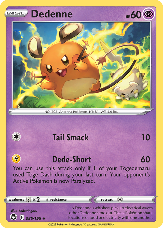 Dedenne 85/195 Uncommon | Silver Tempest | Pokemon Card