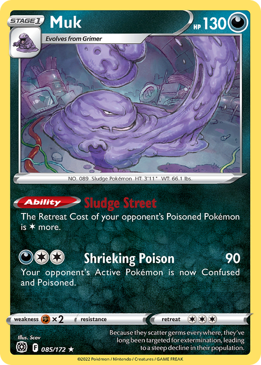 Muk 85/172 Rare | Brilliant Stars | Pokemon Card