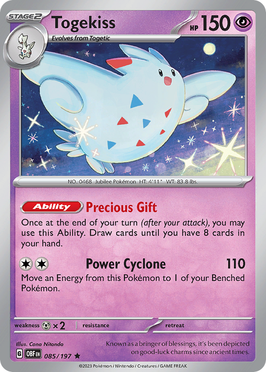 Togekiss 85/197 Rare Holo | Obsidian Flames | Pokemon Card