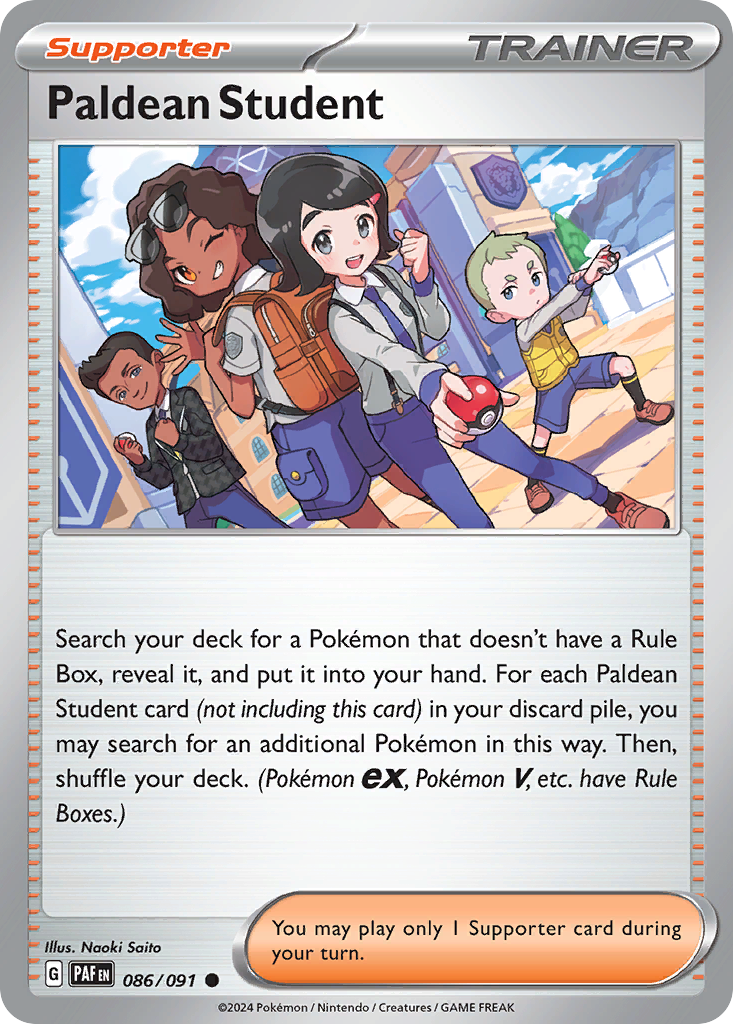 Paldean Student 86/91 Common | Paldean Fates | Pokemon Card