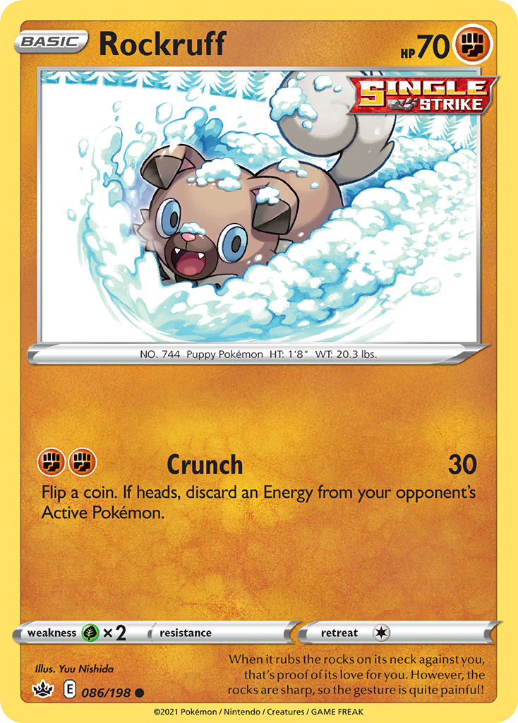 Rockruff 86/198 Common | Chilling Reign | Pokemon Card