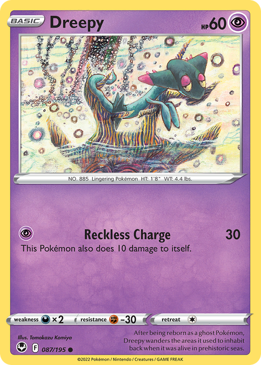 Dreepy 87/195 Common | Silver Tempest | Pokemon Card