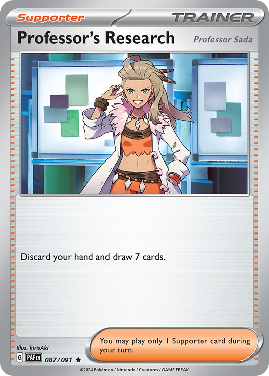 Professor's Research 87/91 Rare Holo | Paldean Fates | Pokemon Card