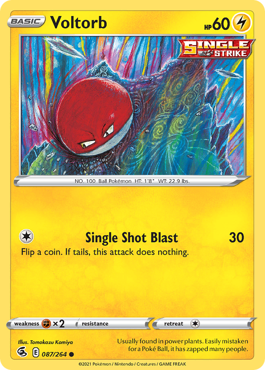 Voltorb 87/264 Common | Fusion Strike | Pokemon Card