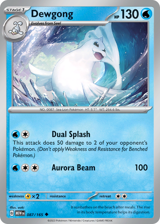 Dewgong 87/165 Uncommon | 151 | Pokemon Card