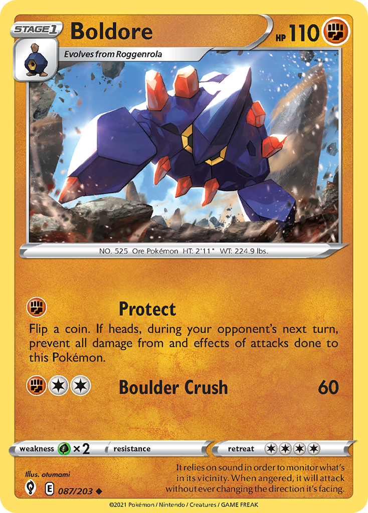 Boldore 87/203 Uncommon | Evolving Skies | Pokemon Card