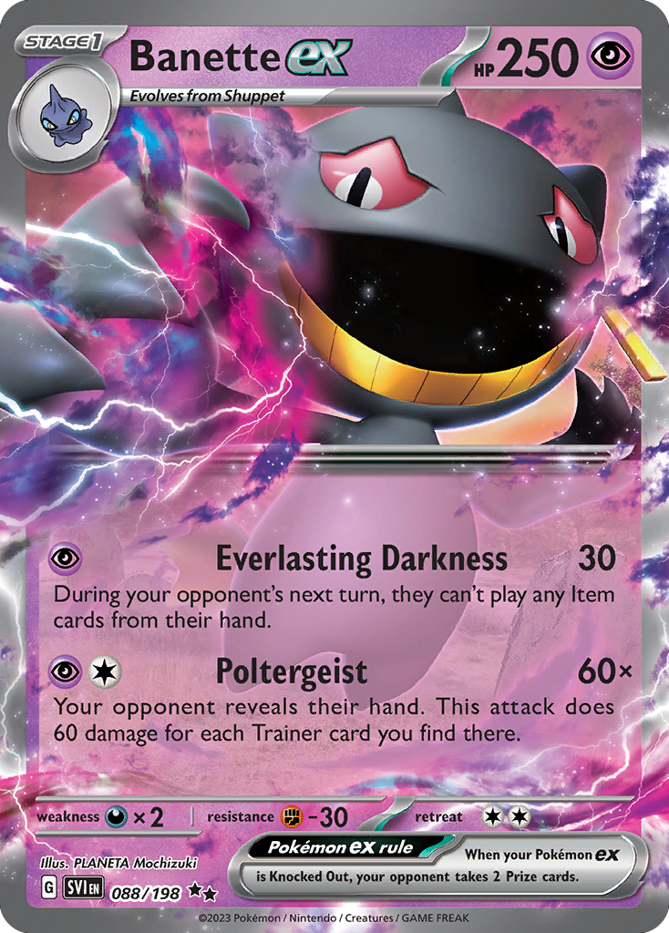 Banette ex 88/198 Double Rare | Scarlet & Violet | Pokemon Card