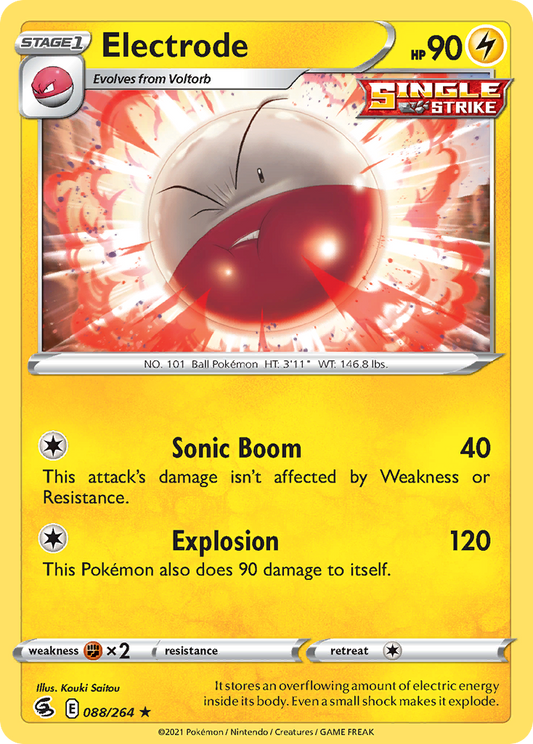 Electrode 88/264 Rare | Fusion Strike | Pokemon Card