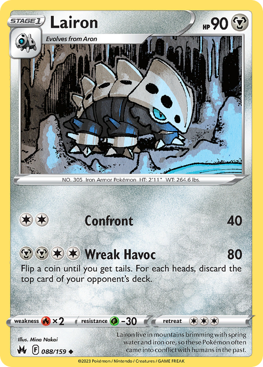 Lairon 88/159 Uncommon | Crown Zenith | Pokemon Card