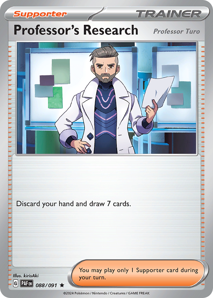 Professor's Research 88/91 Rare Holo | Paldean Fates | Pokemon Card