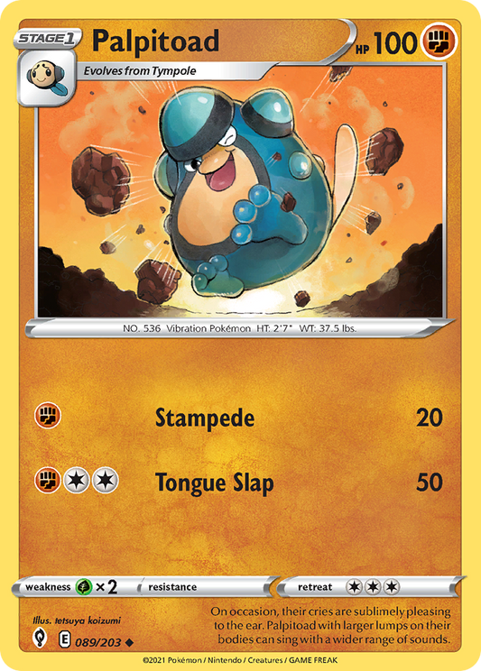 Palpitoad 89/203 Uncommon | Evolving Skies | Pokemon Card