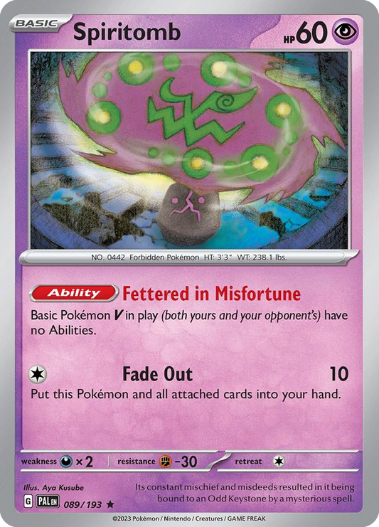 Spiritomb 89/193 Rare Holo | Paldea Evolved | Pokemon Card