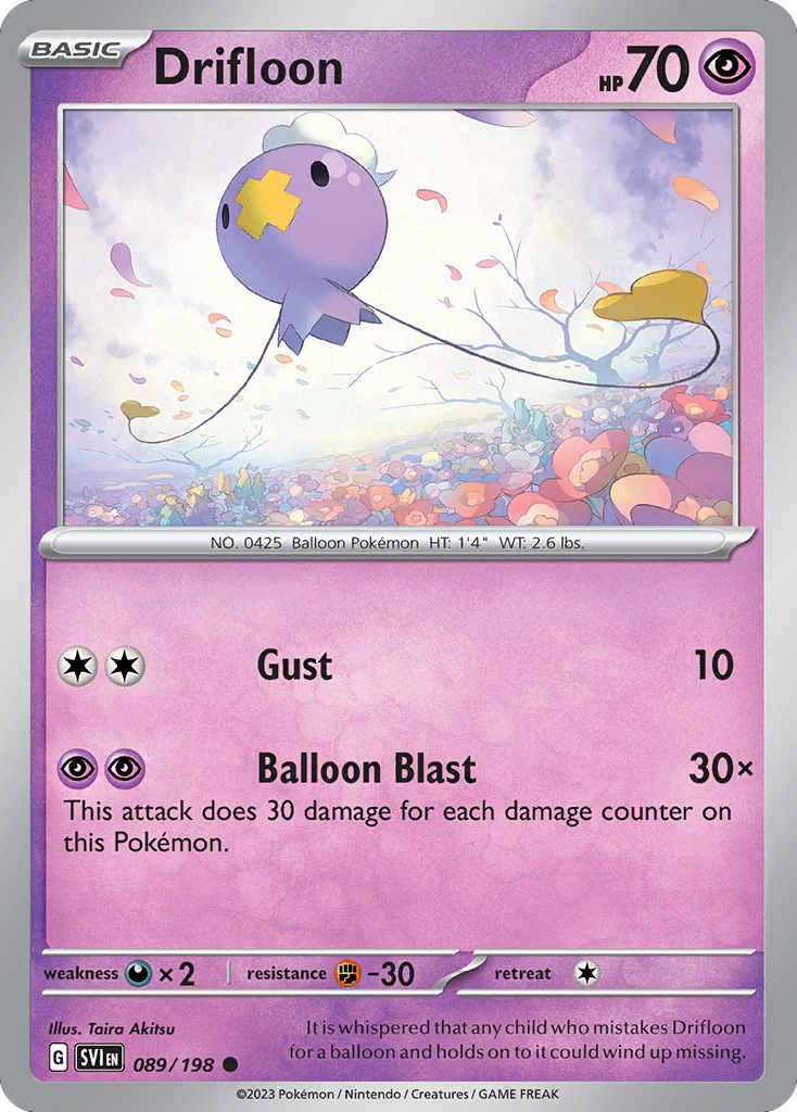 Drifloon 89/198 Common | Scarlet & Violet | Pokemon Card