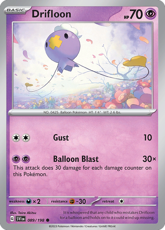 Drifloon 89/198 Common | Scarlet & Violet | Pokemon Card