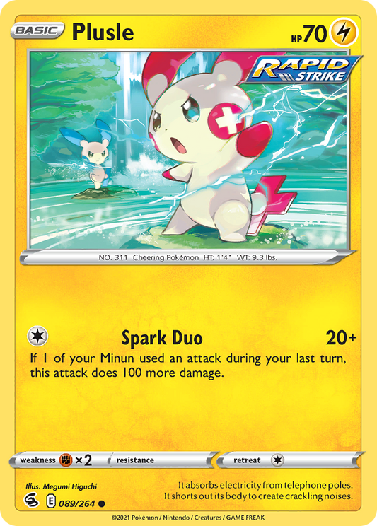 Plusle 89/264 Common | Fusion Strike | Pokemon Card