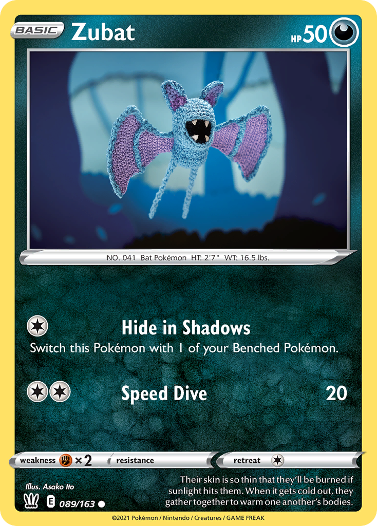 Zubat 89/163 Common | Battle Styles | Pokemon Card