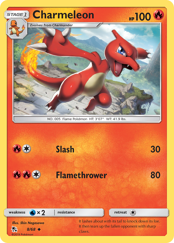 Charmeleon 8/68 Uncommon | Hidden Fates | Pokemon Card