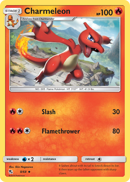 Charmeleon 8/68 Uncommon | Hidden Fates | Pokemon Card