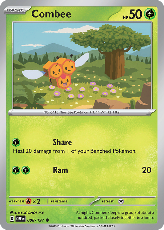 Combee 8/197 Common | Obsidian Flames | Pokemon Card