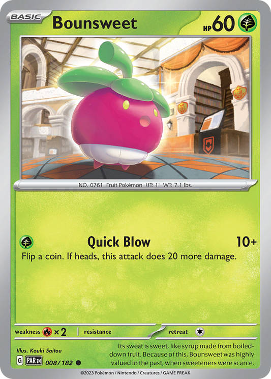 Bounsweet 8/182 Common | Paradox Rift | Pokemon Card