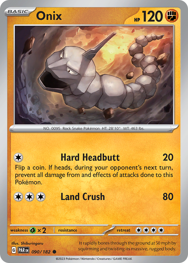 Onix 90/182 Common | Paradox Rift | Pokemon Card