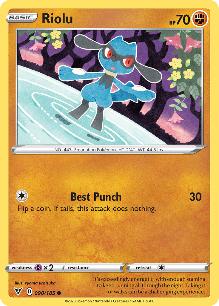 Riolu 90/185 Common | Vivid Voltage | Pokemon Card