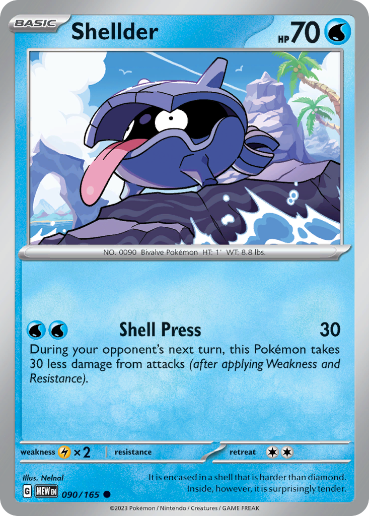 Shellder 90/165 Common | 151 | Pokemon Card