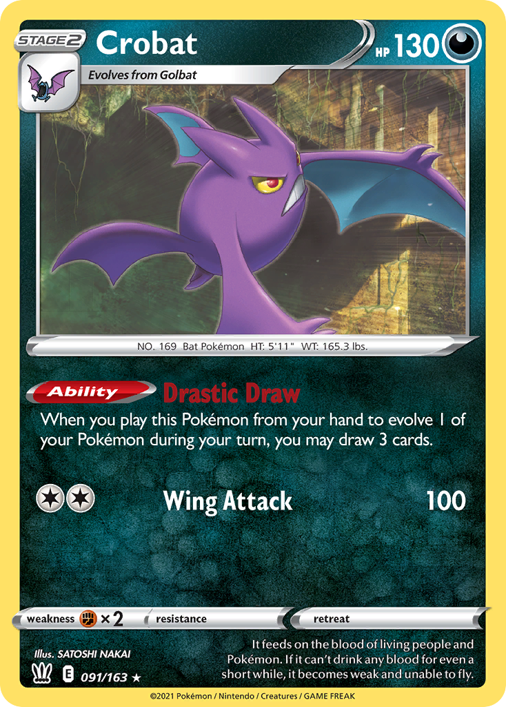 Crobat 91/163 Rare Holo | Battle Styles | Pokemon Card