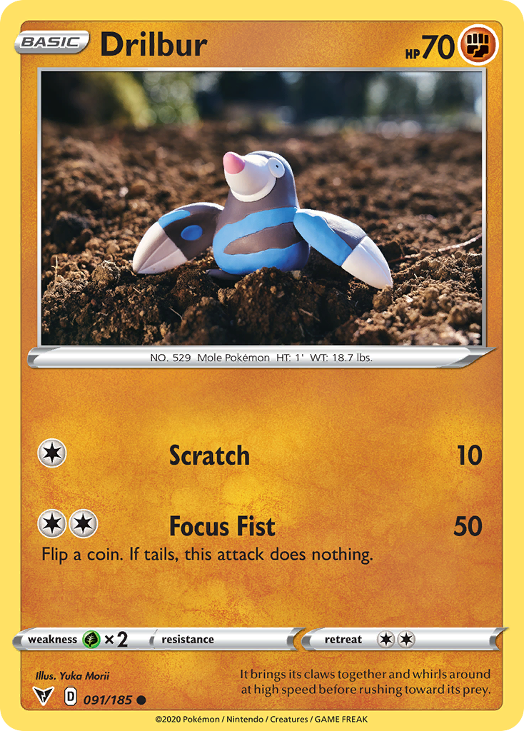 Drilbur 91/185 Common | Vivid Voltage | Pokemon Card