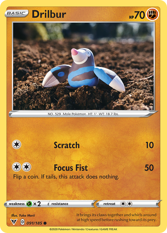 Drilbur 91/185 Common | Vivid Voltage | Pokemon Card