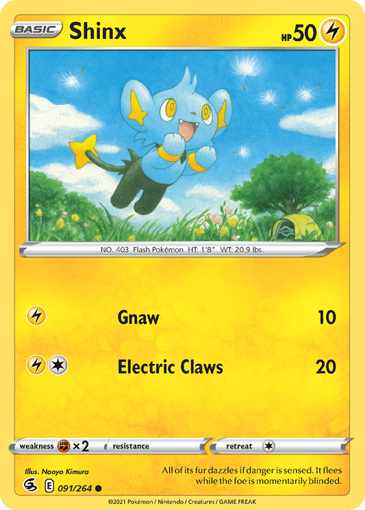 Shinx 91/264 Common | Fusion Strike | Pokemon Card