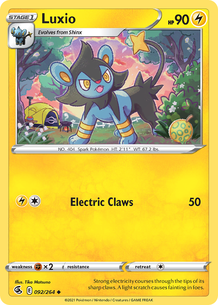 Luxio 92/264 Uncommon | Fusion Strike | Pokemon Card