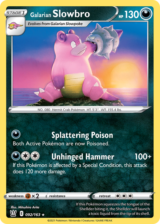 Galarian Slowbro 92/163 Rare | Battle Styles | Pokemon Card