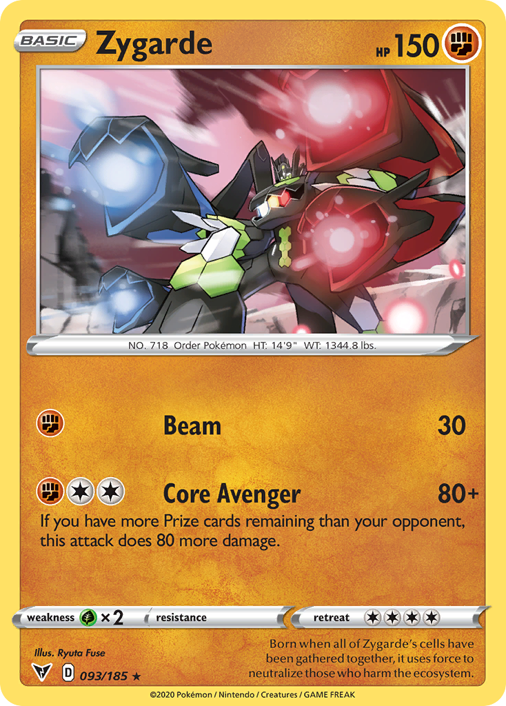 Zygarde 93/185 Rare Holo | Vivid Voltage | Pokemon Card