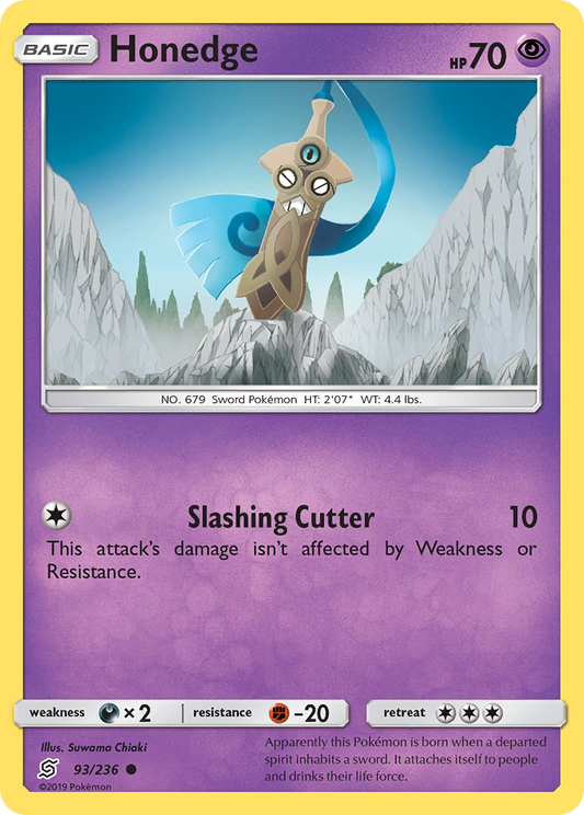 Honedge 93/236 Common | Unified Minds | Pokemon Card