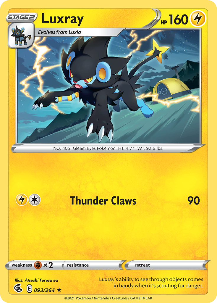 Luxray 93/264 Rare | Fusion Strike | Pokemon Card