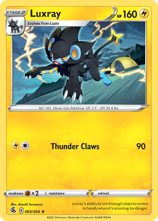 Luxray 93/264 Rare | Fusion Strike | Pokemon Card